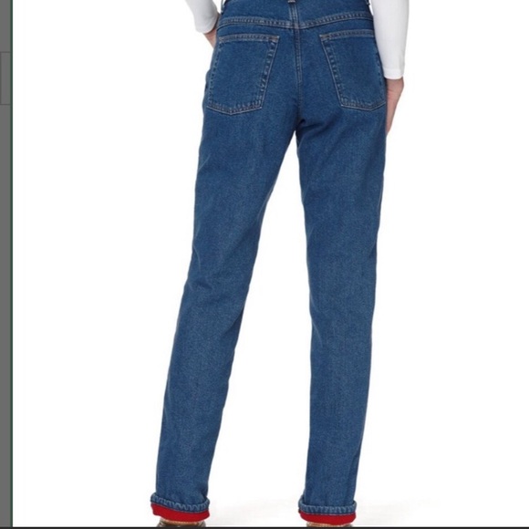 L.L. Bean High Waisted Fleece Lined Jeans 8 - Picture 4 of 9